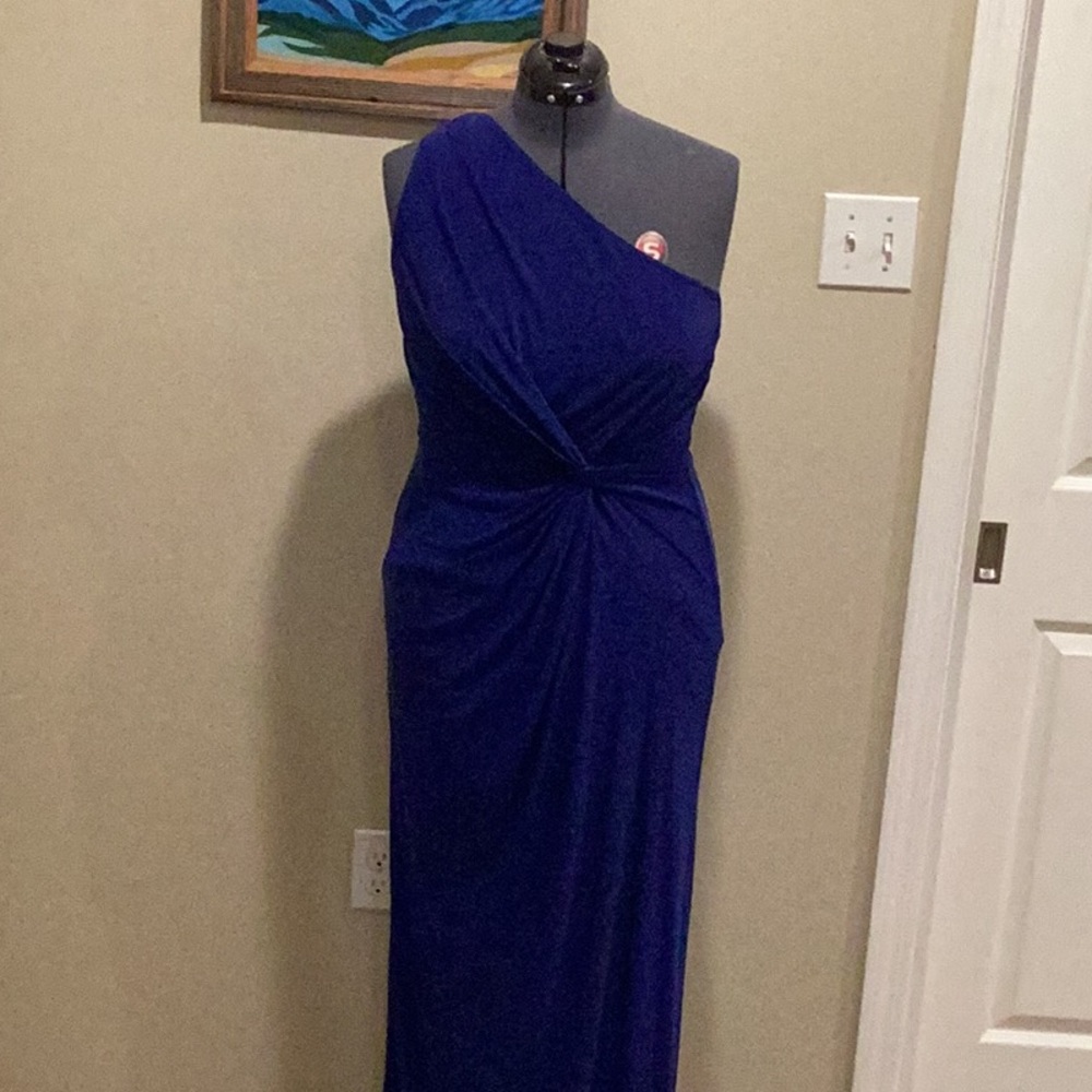 Blue Formal One Shoulder Gown